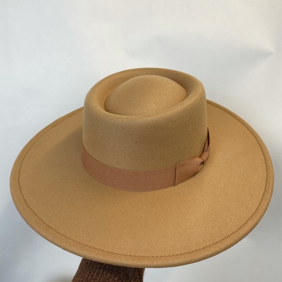 PECAN CAMEL Fedora rancher Felt Hat - Picture 5 of 10